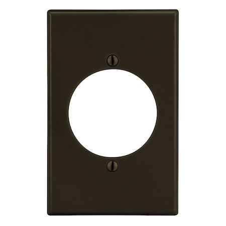 Hubbell Wiring Device-Kellems Wallplate, Mid-Size 1-Gang, 2.15" Opening, Brown PJ724